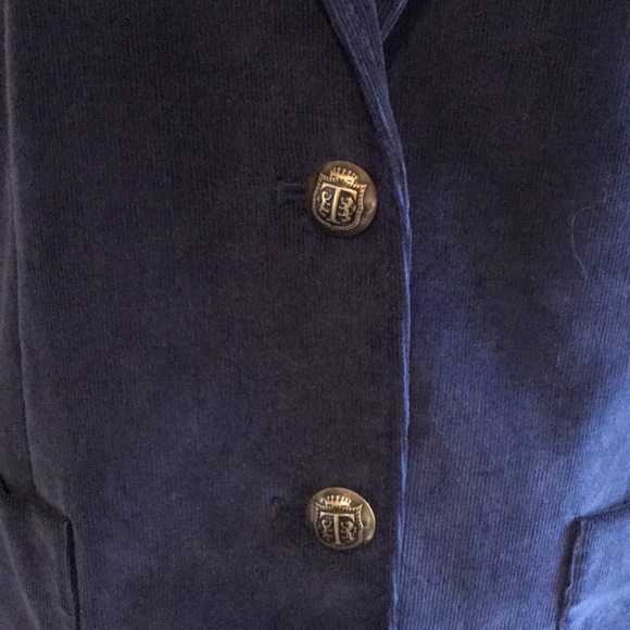 SOLD! Navy Corduroy Talbots Blazer - Picture 2 of 6
